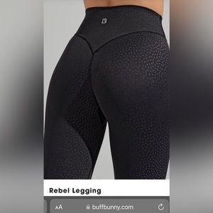 Buff Bunny Rebel leggings embossed bossy print